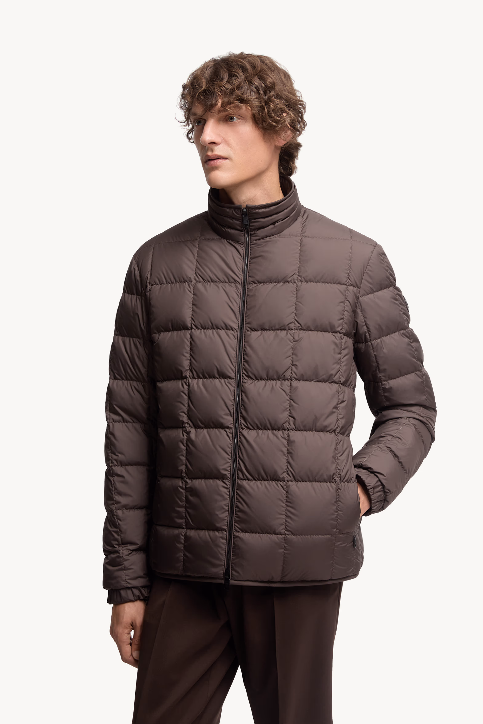 Livra Reversible Teddy Short Down Jacket Men Brown Moncler 6